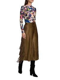 Kurt Sage Fringed Midi-Skirt