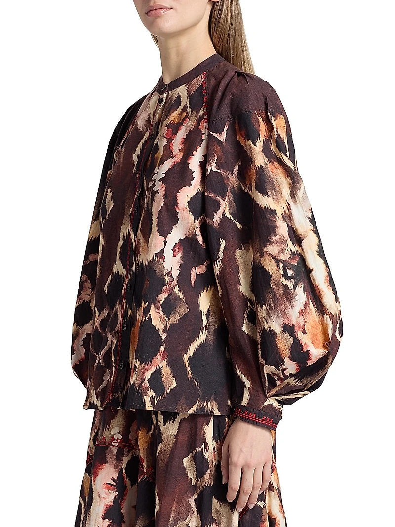 Fleetwood Andre Printed Cotton Blouse