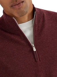 Cashmere Sweater with Half Zip