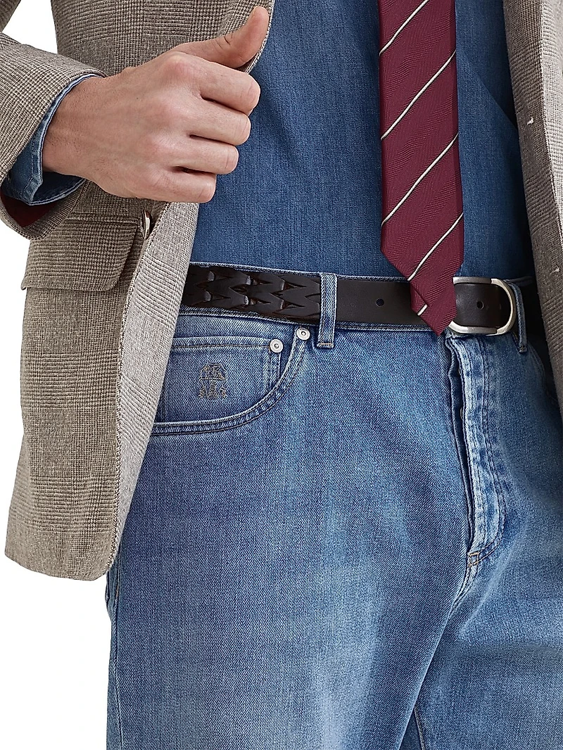 Comfort Cotton Denim Leisure Fit Five Pocket Jeans