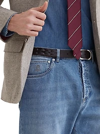 Comfort Cotton Denim Leisure Fit Five Pocket Jeans