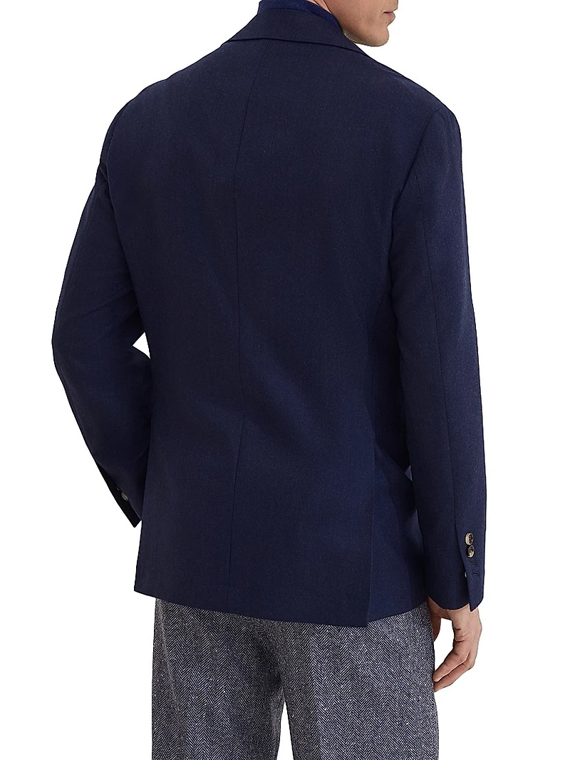 Virgin Wool Flannel Deconstructed Blazer