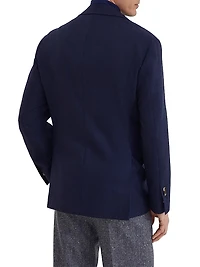 Virgin Wool Flannel Deconstructed Blazer