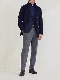 Virgin Wool Flannel Deconstructed Blazer
