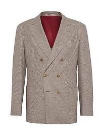 Checked Flannel One and a Half Breasted Deconstructed Blazer