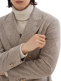 Checked Flannel One and a Half Breasted Deconstructed Blazer