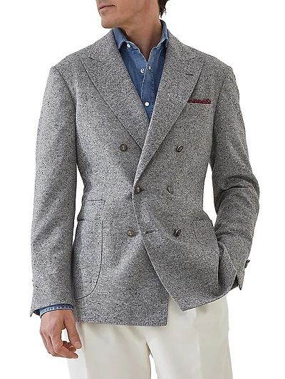 Grisaille One and a Half Breasted Deconstructed Blazer