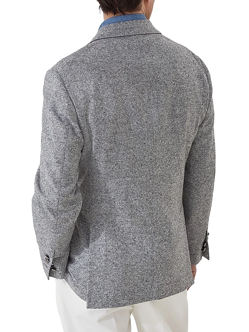 Grisaille One and a Half Breasted Deconstructed Blazer