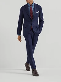 Virgin Wool Flannel Leisure Fit Trousers with Pleats