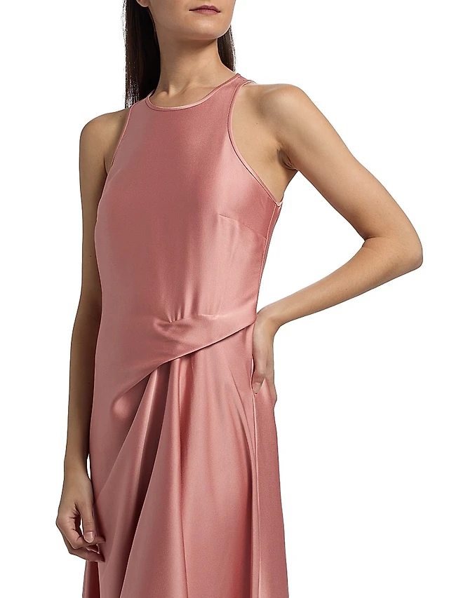 pink maxi midi dress Celena Maxi Dress Pink | Brown Polka Dot | Pink | Brown Polka Dot | Womens