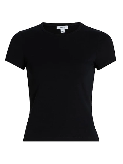 Jolie Stretch-Cotton Soft Crewneck T-Shirt