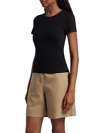 Jolie Stretch-Cotton Soft Crewneck T-Shirt