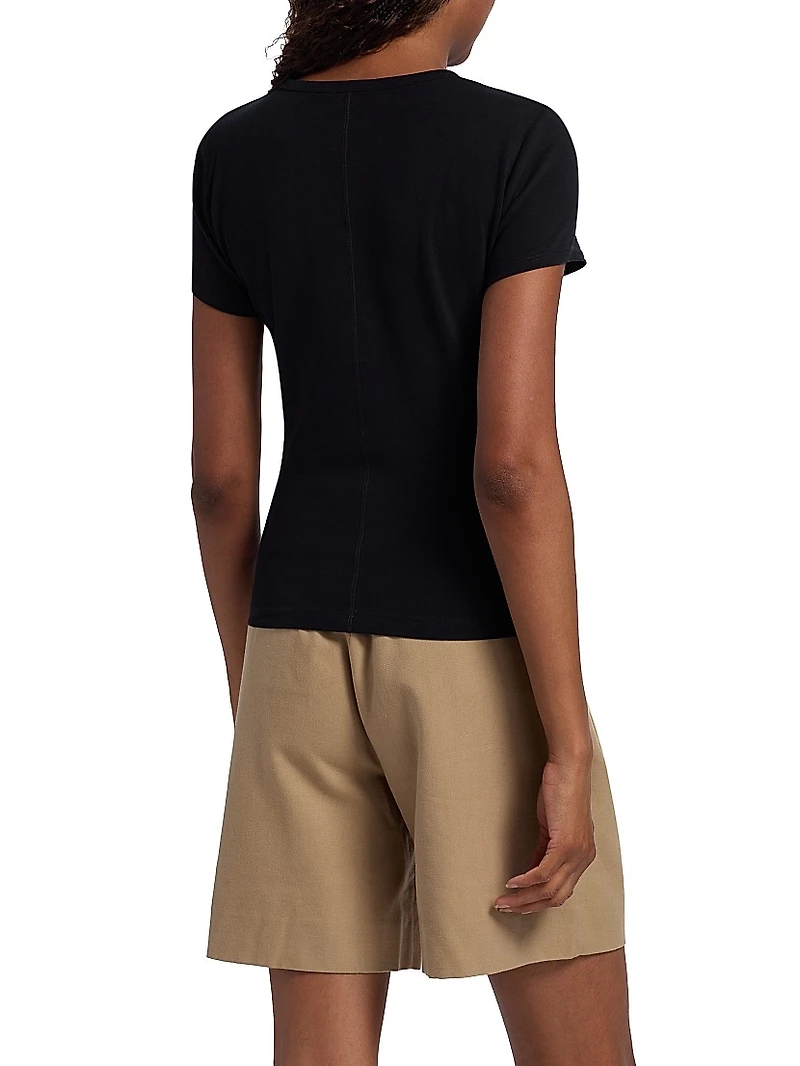 Jolie Stretch-Cotton Soft Crewneck T-Shirt