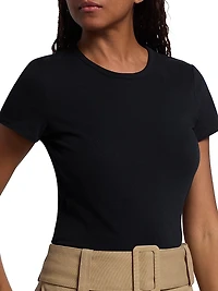 Jolie Stretch-Cotton Soft Crewneck T-Shirt