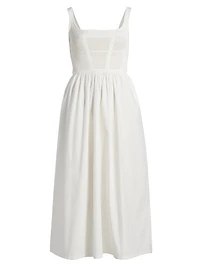 Kori Mix-Media Midi-Dress