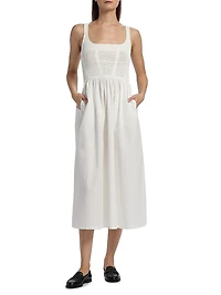 Kori Mix-Media Midi-Dress