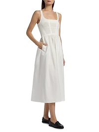 Kori Mix-Media Midi-Dress