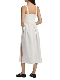 Kori Mix-Media Midi-Dress