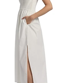 Kori Mix-Media Midi-Dress