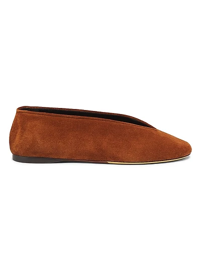 Corsage Suede Ballet Flats