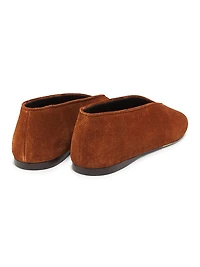 Corsage Suede Ballet Flats