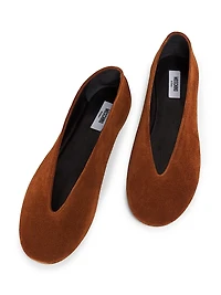 Corsage Suede Ballet Flats