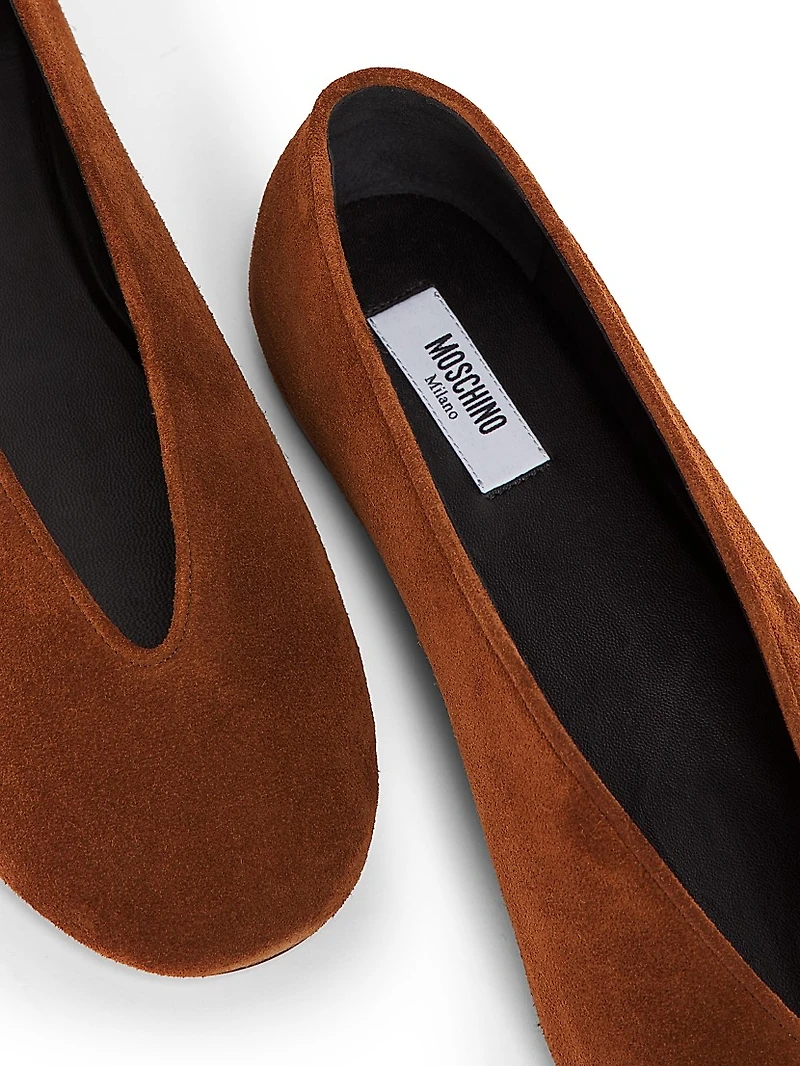 Corsage Suede Ballet Flats