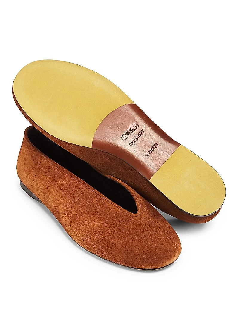 Corsage Suede Ballet Flats