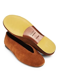 Corsage Suede Ballet Flats