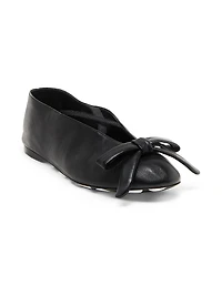Corsage Leather Ballet Flats