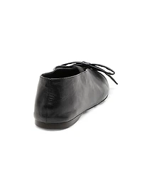 Corsage Leather Ballet Flats