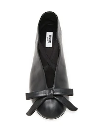 Corsage Leather Ballet Flats