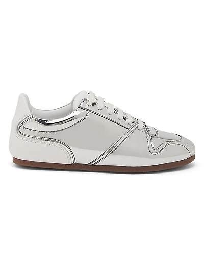 Mirrored Low-Top Tennis Shoes