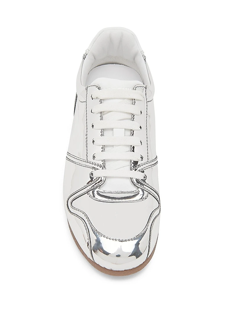 Mirrored Low-Top Tennis Shoes