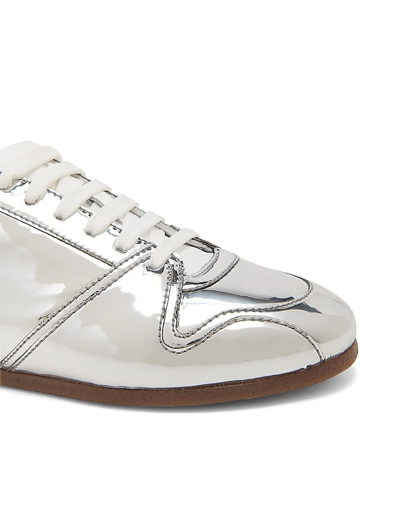 Mirrored Low-Top Tennis Shoes