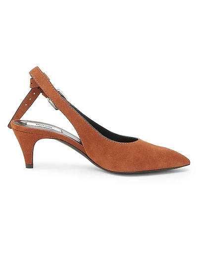 Tie-Me 55MM Suede Slingback Pumps