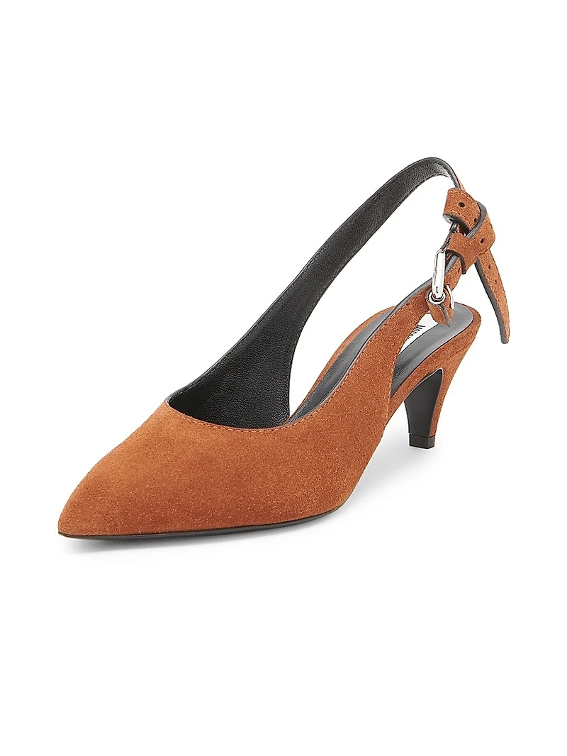 Tie-Me 55MM Suede Slingback Pumps