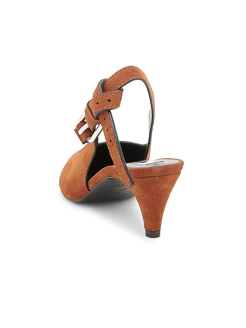 Tie-Me 55MM Suede Slingback Pumps