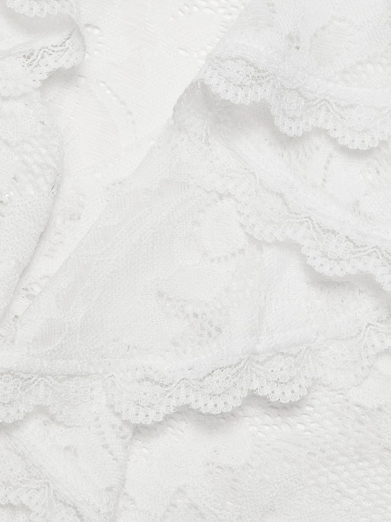 Corsa Floral Lace Long-Sleeve Top