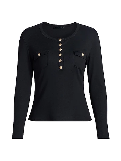 Felicity Rib-Knit Slim-Fit Top