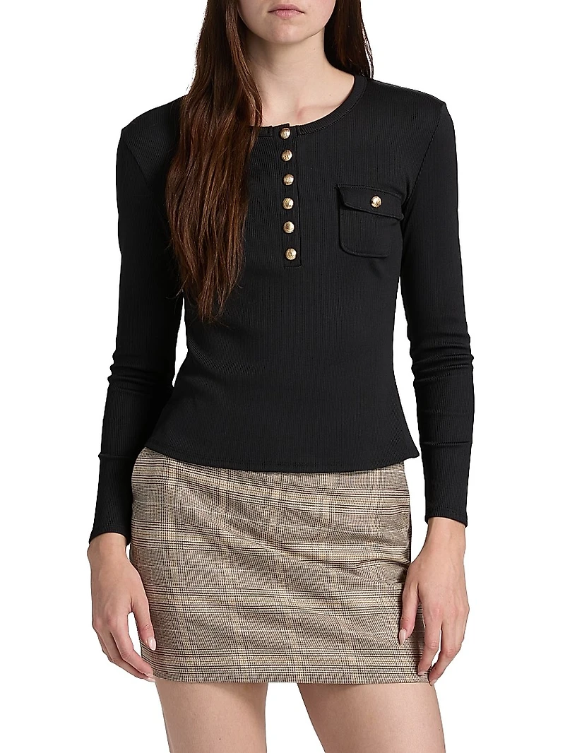 Felicity Rib-Knit Slim-Fit Top