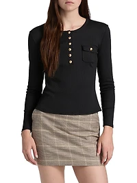 Felicity Rib-Knit Slim-Fit Top