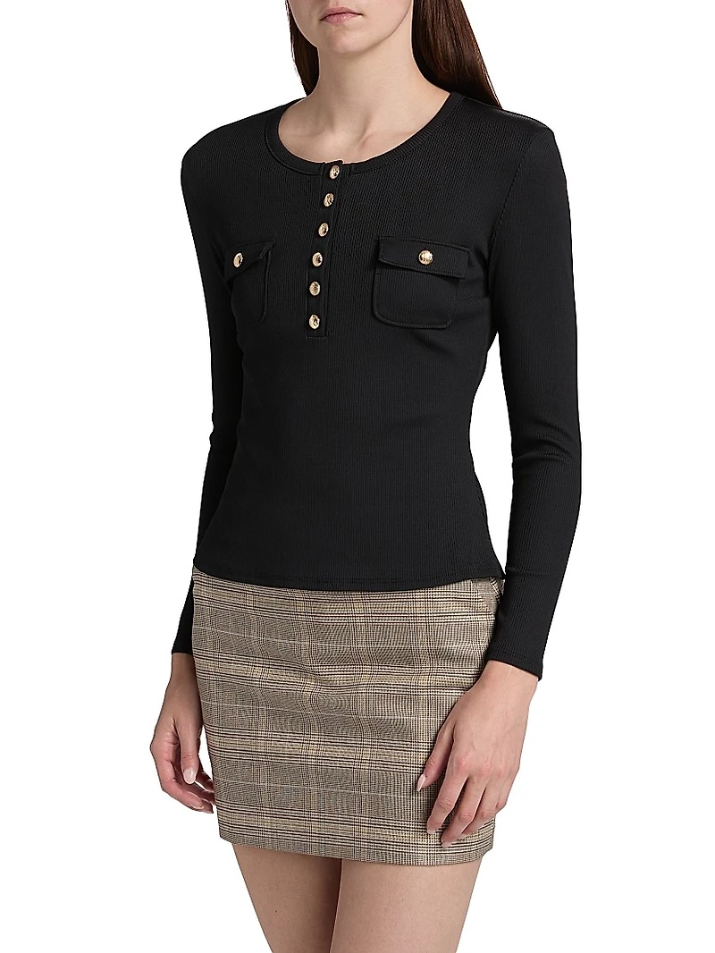 Felicity Rib-Knit Slim-Fit Top