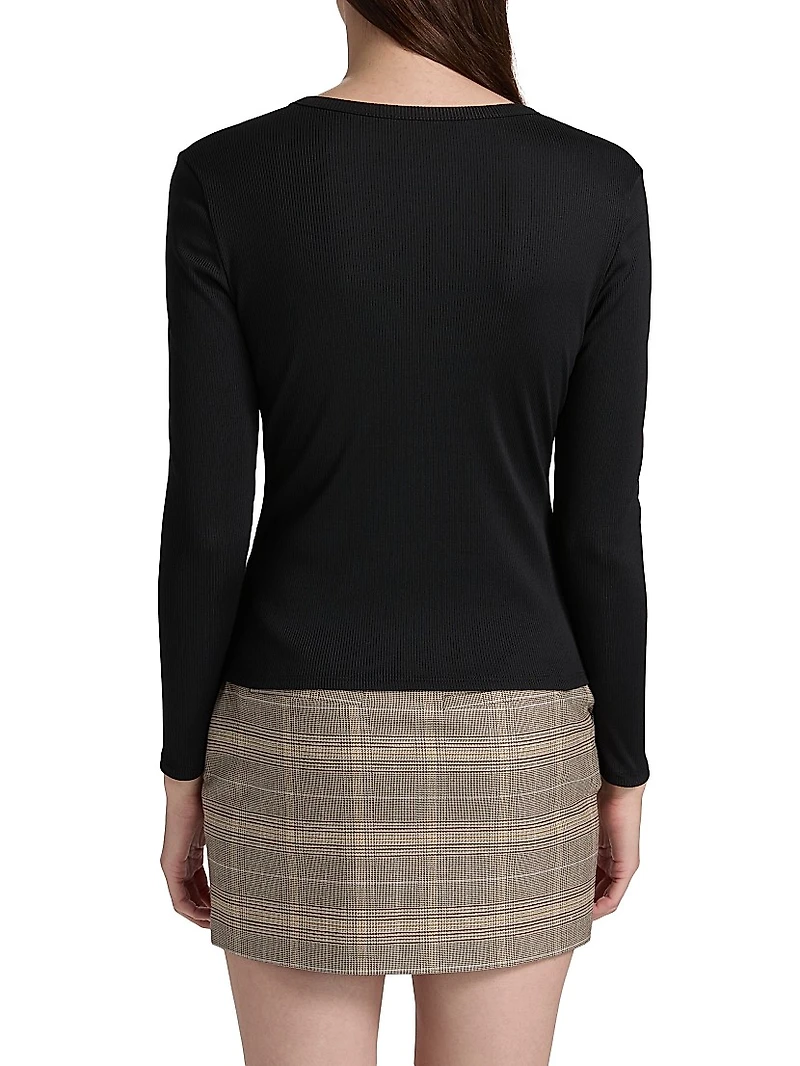 Felicity Rib-Knit Slim-Fit Top