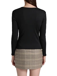 Felicity Rib-Knit Slim-Fit Top