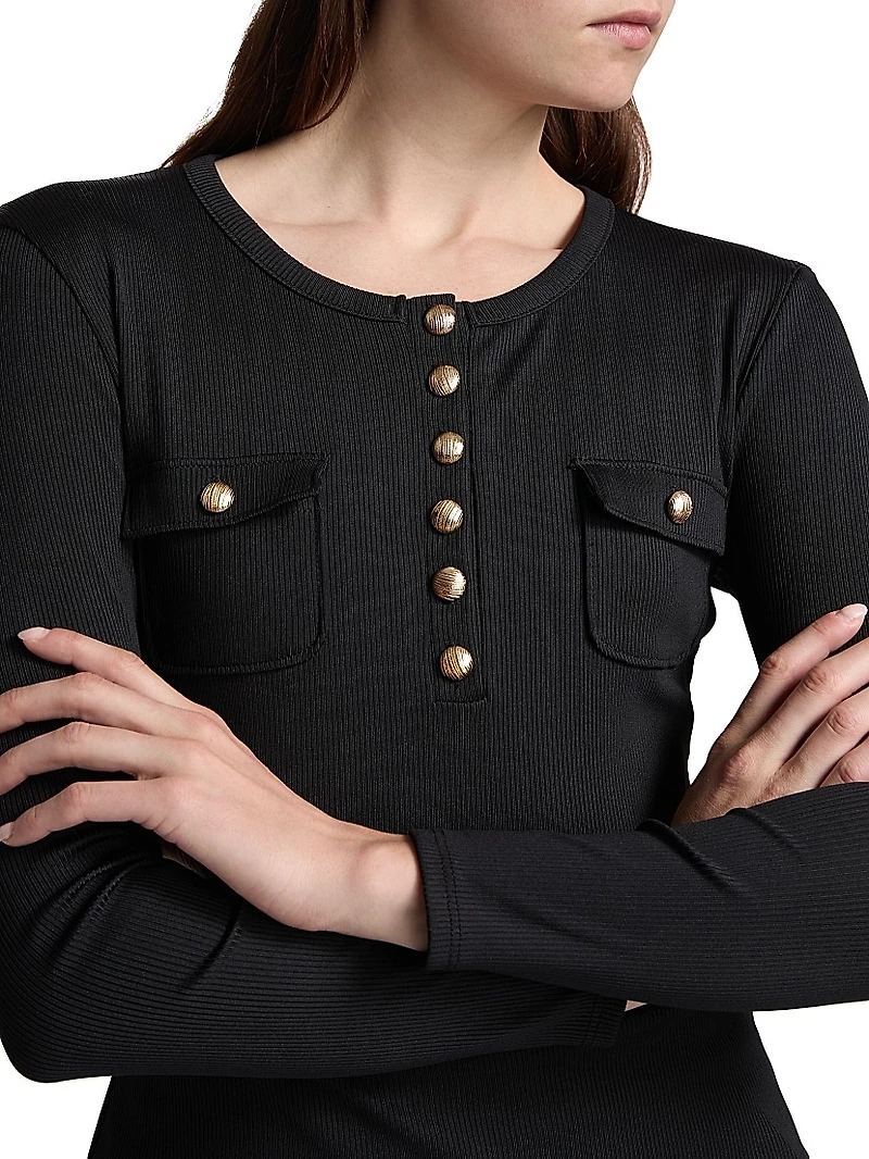 Felicity Rib-Knit Slim-Fit Top