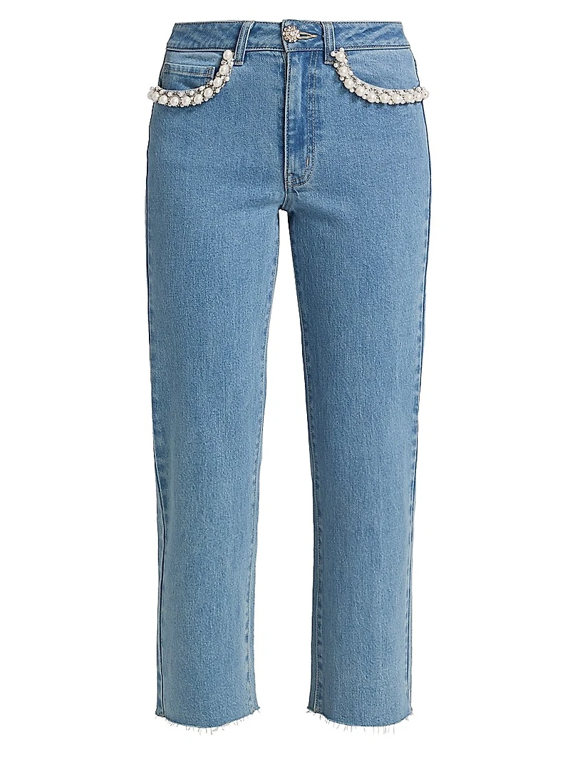 Baylor Embellished Crop Jeans