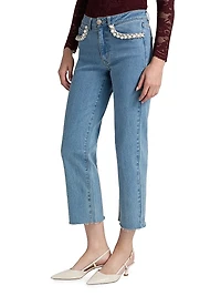 Baylor Embellished Crop Jeans