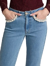 Baylor Embellished Crop Jeans