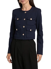 Siena Stretch-Ponte Crop Jacket